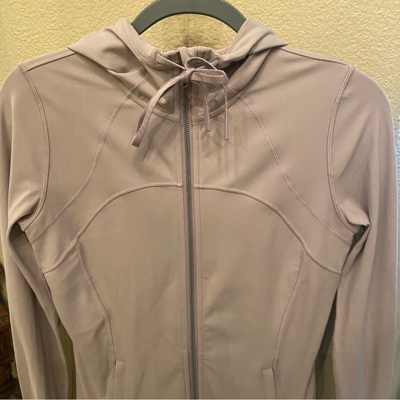 LULULEMON Women Pink Peony Define Nulu Hooded Zipped Jacket Size 8 - Picture 2 of 7